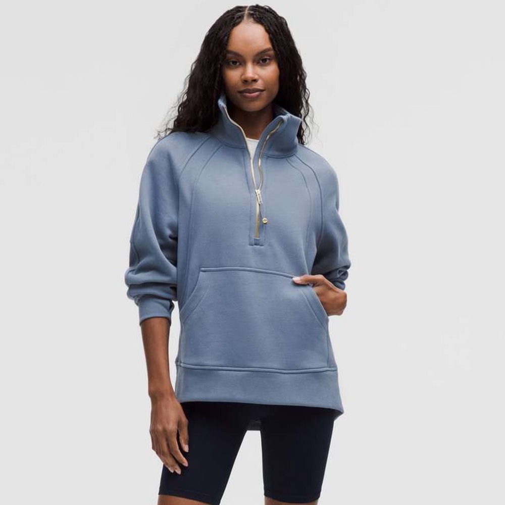 Blue Half-Zip Hoodie
